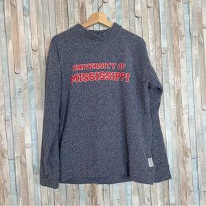 Woolly Threads L University Of Mississippi  Pullover Sweatshirt Top Ole Miss‎